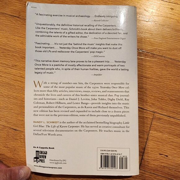 Yesterday Once More: The Carpenters Reader Paperback Book By Randy L. Schmidt - Picture 7 of 9